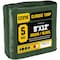 Core Tarps Heavy Duty Tarp, 12 ft L x 0.5 mm H x 9 ft W, 5 Mil, Green/Black, Polyethylene CT-503-9X12 - alternate 1